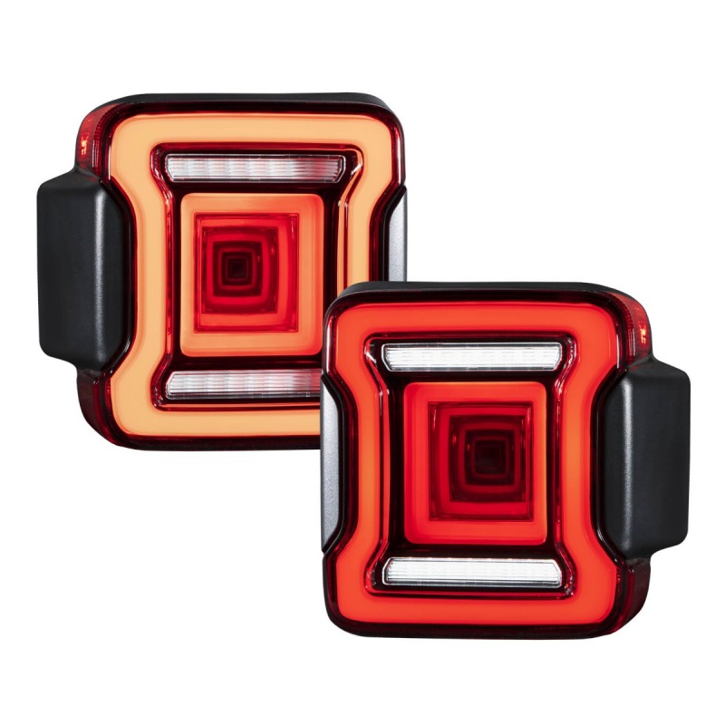 Jeep Wrangler Tail Lights - FORM Lighting - Sequential LED, Red/Smoked - `18-`23